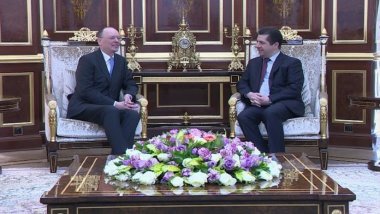Mesrur Barzani, Almanya'nın Ortadoğu özel temsilcisi Eckhart Bruce'i ağırladı