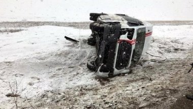 Ağrı Birlikspor Futbol takımı kaza yaptı: 18 yaralı