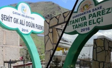 Çatak Belediyesi Kayyımı Tahir Elçi Parkı'nın adını değiştirdi 