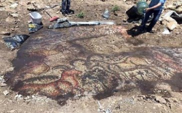 Adıyaman’da 1600 yıllık mozaik bulundu