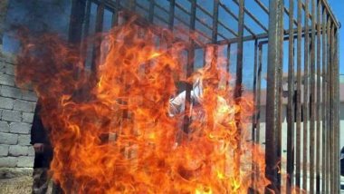 IŞİD kendi imamını yakarak öldürdü