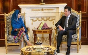 Başbakan Barzani Nobel ödüllü aktivisti kabul etti