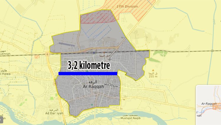 Rakka'da çember daralıyor. Sadece 3 kilometre kaldı