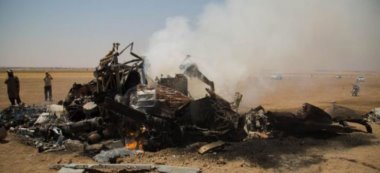 Suudi Arabistan'da düşen helikopterin enkazına ulaşıldı