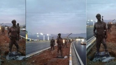 Duhok-Zaxo'da bir cadde Peşmerge heykelleri ile donatıldı