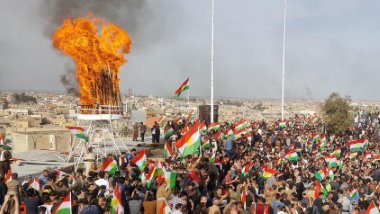 Newroz ateşi Kerkük Kalesi'nden tüm Kürdistan'ı aydınlatacak