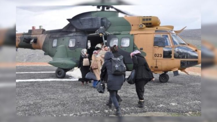Oy pusulaları askeri helikopterle taşındı