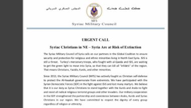 Suriye'li gruptan acil çağrı: "Türkiye, Hristiyan ve Kürtleri öldürecek"