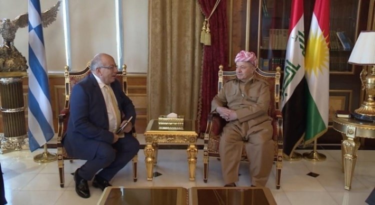 Başkan Barzani, Yunanistan Büyükelçisi'ni kabul etti
