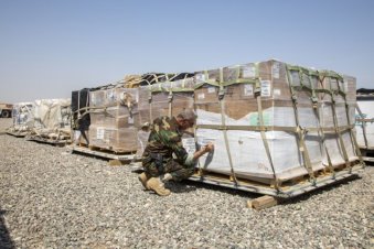 IŞİD karşıtı Koalisyon tarafından Peşmerge'ye askeri malzeme desteği