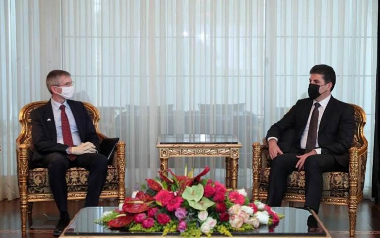 Neçirvan Barzani, ABD’nin yeni Erbil Başkonsolosu ile bir araya geldi