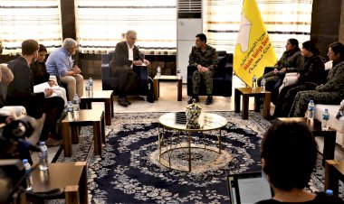 DSG Genel Komutanı Mazlum Ebdi  İsveç heyetini kabul etti