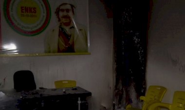 ENKS’nin Amude ofisi ateşe verildi