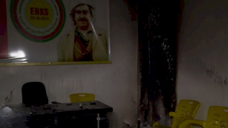 ENKS’nin Amude ofisi ateşe verildi