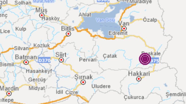 Van'da 4.4 büyüklüğünde deprem