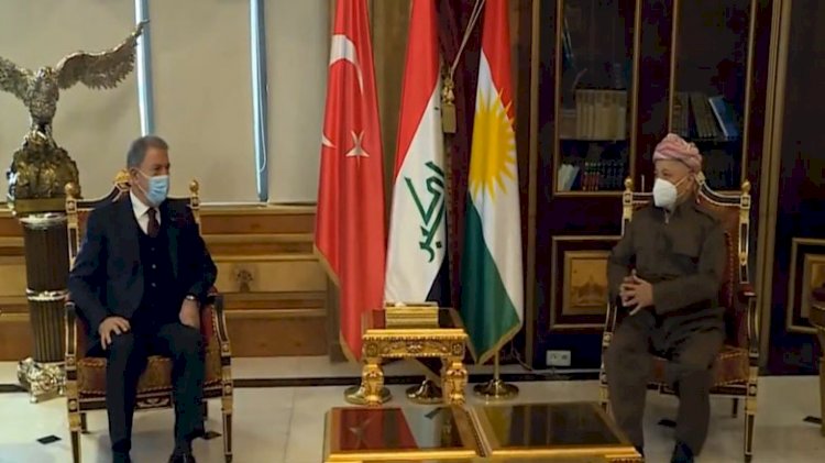 Başkan Barzani, Hulusi Akar ile görüştü