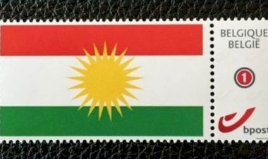 Belçika’da 'Kürdistan Bayrağı' posta pulu kullanılıyor