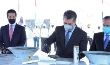 Mesrur Barzani, Süleymaniye’de buğday pazarlama projesinin temelini atıyor