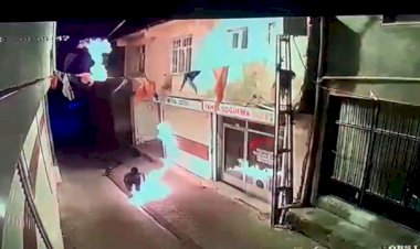 AK Parti Hani İlçe Başkanlığı’na molotoflu saldırı