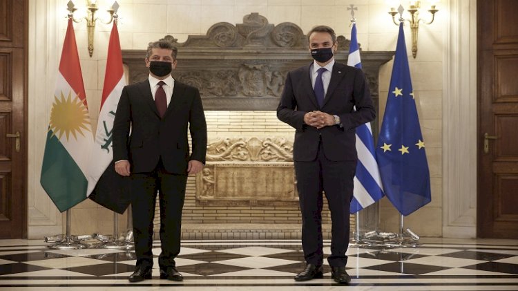 Miçotakis, Mesrur Barzani'nin Yunanistan ziyaretini ‘tarihi’ olarak nitelendirdi