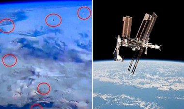 NASA'nın Uluslararası Uzay İstasyonu canlı yayınında UFO'lar görüldü!