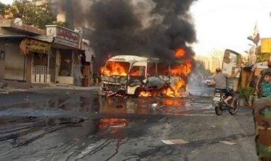 Şam'da rejim güçlerini taşıyan otobüse bombalı saldırı