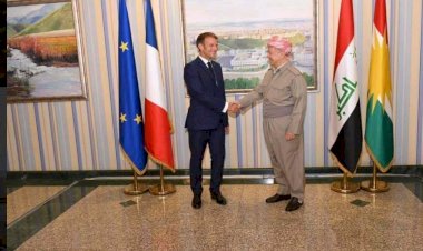 Başkan Barzani ile Macron bir araya geldi