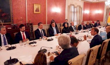 Mesrur Barzani ve Macron Erbil-Bağdat ilişkilerini ele aldı