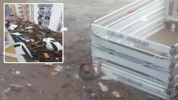 Kastamonu'yu sel vurdu: 8 ilçe 10 dakikada sel altında kaldı