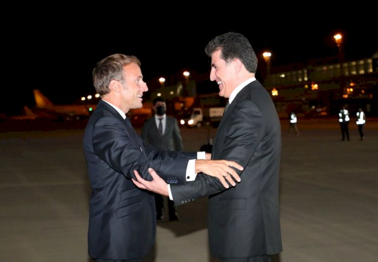 Fransa Cumhurbaşkanı Macron Erbil’e geldi