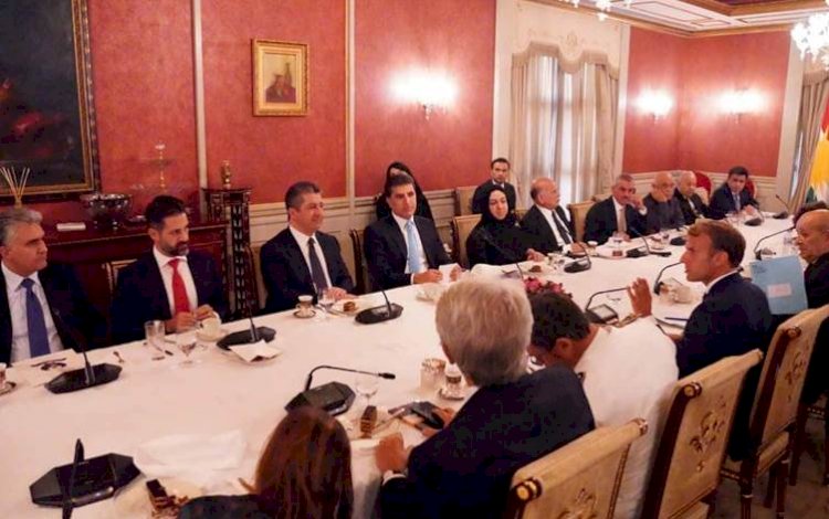 Mesrur Barzani ve Macron Erbil-Bağdat ilişkilerini ele aldı