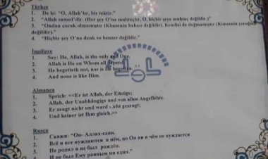 Bitlis’teki camide Kürtçe ayet meali tabeladan silindi