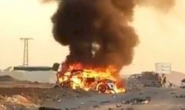 SİHA’lar Kobani’de bir aracı daha hedef aldı