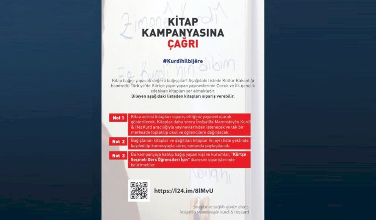 Seçmeli dersler için Kürtçe kitap kampaynasına çağrı