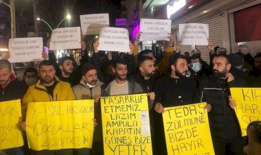 Diyarbakır’da İş yerini kapatarak mumla elektrik zammını protesto eden esnaf, faturaları yaktı