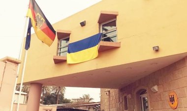 Almanya’nın Bağdat Büyükelçiliği, elçilik binasına Ukrayna bayrağı astı