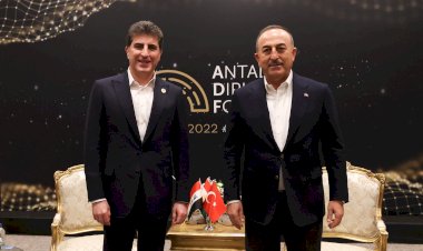Neçirvan Barzani, Antalya'da Çavuşoğlu ile bir araya geldi