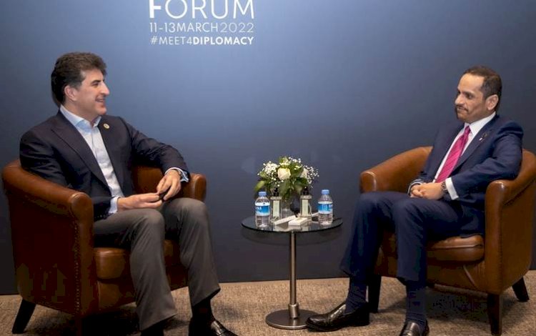 Neçirvan Barzani, Katar Dışişleri Bakanı ile görüştü