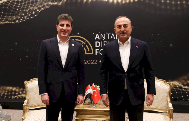 Neçirvan Barzani, Antalya'da Çavuşoğlu ile bir araya geldi
