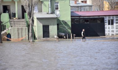Kars'ta eriyen karlar sele neden oldu!
