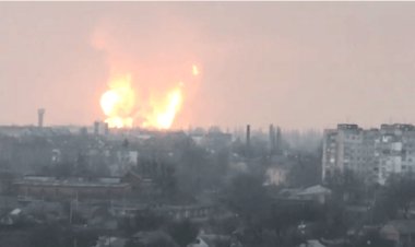 Rus gemisinin batmasının ardından Kiev'de şiddetli patlama sesleri