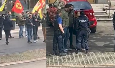 PKK flamaları taşıyan bir grup İsviçre’de Kürdistan Bölgesi temsilciliğini bastı