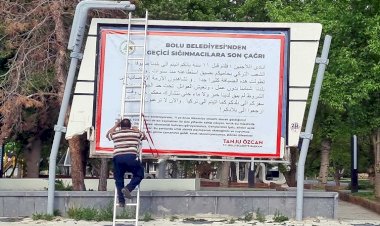 Bolu'da mültecileri hedef alan afişler kaldırıldı