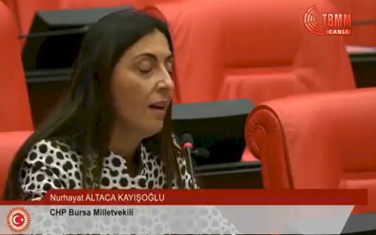 CHP'li vekilin TBMM'de Aynur Doğan protestosu