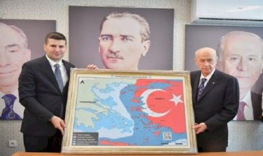 Bahçeli'ye hediye edilen haritaya ABD'den tepki!