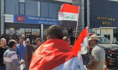 Türkiye’nin Bağdat Büyükelçiliği önünde protesto