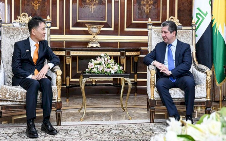 Mesrur Barzani, Güney Kore’nin yeni başkonsolosunu kabul etti