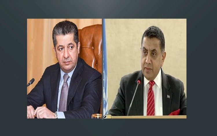 Başbakan Mesrur Barzani, İngiltere Devlet Bakanı’yla İran saldırılarını görüştü