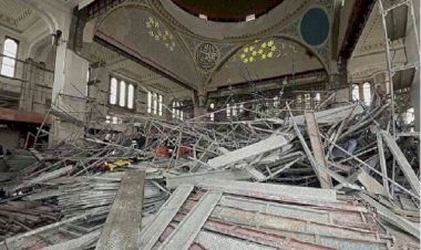 Batman'da cami inşaatında iskele çöktü, bir işçi hayatını kaybetti