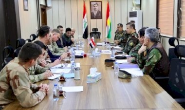 Peşmerge komutanları ile koalisyon güçleri danışma heyeti arasında görüşme
